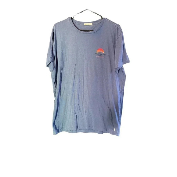 Marine Layer Women's Blue Short‎ Sleeve Crew Neck Pullover T-Shirt Size Large - Picture 1 of 4